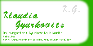 klaudia gyurkovits business card